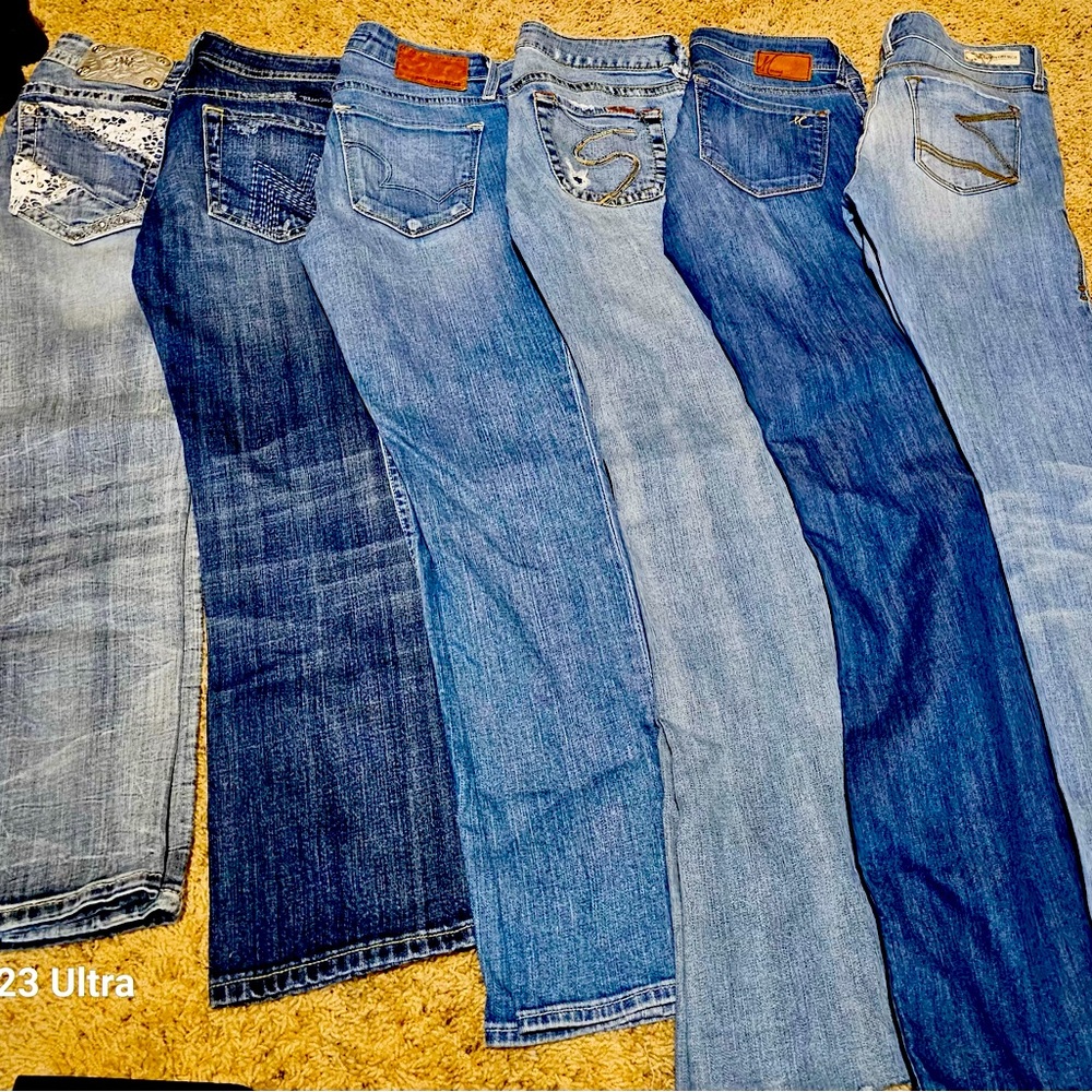 Six pair of designer jeans washed but never worn…great price